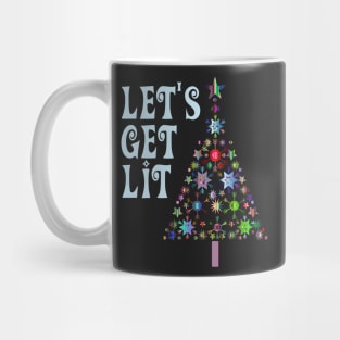 Funny Christmas Tree Let's Get Lit Mug